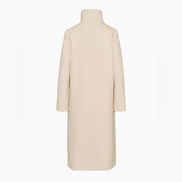 SOLD Aritzia Wilfred Cocoon Long Coat in Bone - Picture 8 of 9